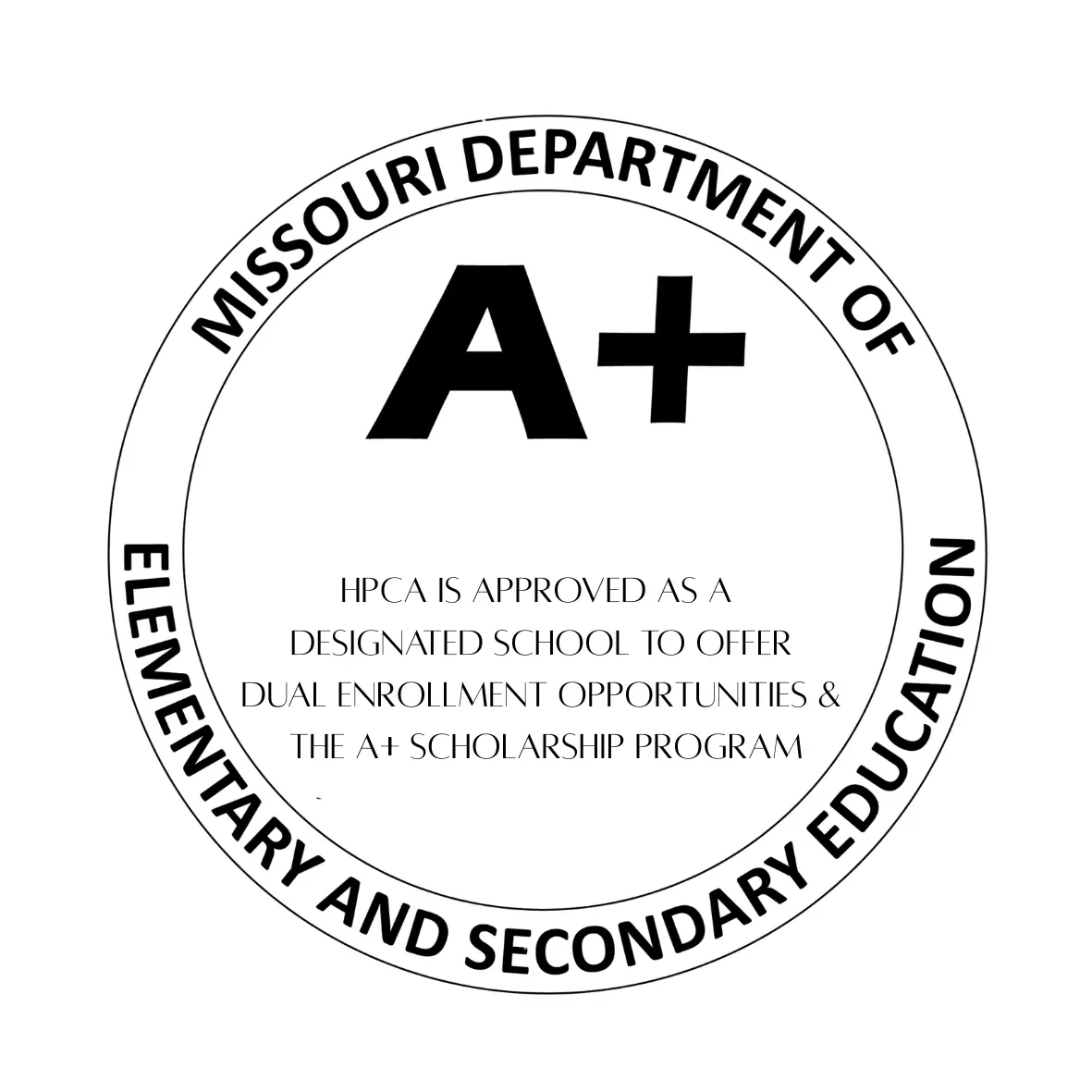 Missouri A+ designated school graphic